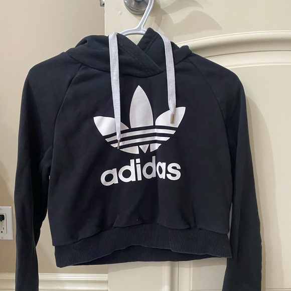 Adidas originals cropped hoodie in size small - Picture 2 of 3